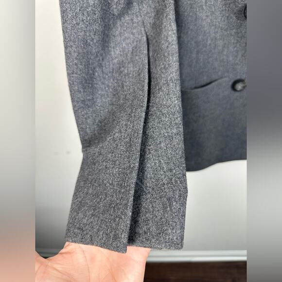 Barbara Bui Grey Wool Double Breasted Blazer Size 38/6 EUC Shoulder Pads - Picture 9 of 9
